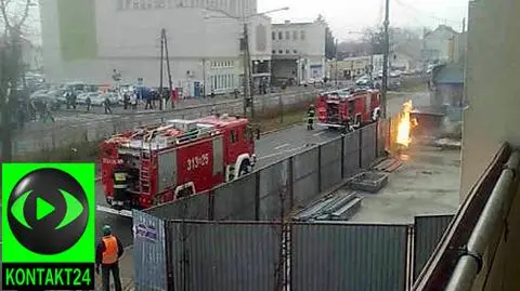 Pożar na budowie. "Zapalił się gaz w instalacji"