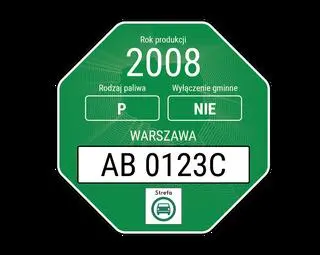 Naklejka na szybę obowiązująca przy wjeździe do strefy czystego transportu