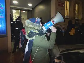 Protest solidarnościowy z zatrzymanymi na Wilczej