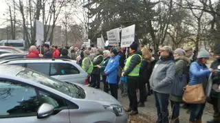 Protest przed siedzibą GDOŚ