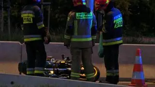 Motocyklista wypadł z drogi