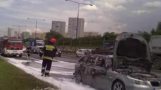 Pożar BMW w al. Armii Krajowej