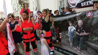 Protest ratowników medycznych w Warszawie