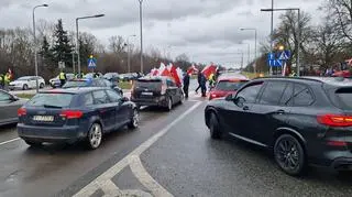 Protest rolników na wjeździe do Warszawy