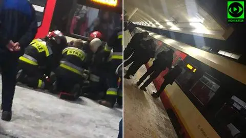 Mężczyzna spadł z peronu. 2,5 godziny utrudnień