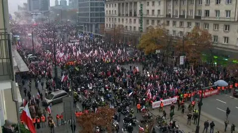 Marsz narodowców w Warszawie