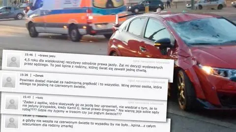 "To, że pieszy wchodzi na czerwonym, nie znaczy, że można go przejechać"