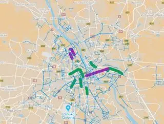 Lokalizacje pasów zaproponowane przez MJN