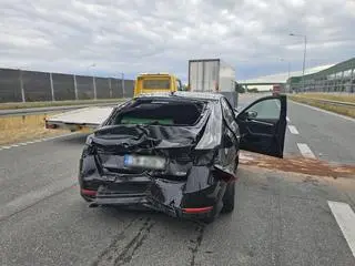 Zderzenie na trasie S8 w pobliżu Siestrzenia