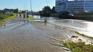 Awaria wodociągowa w Alejach Jerozolimskich