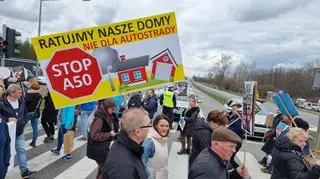 Protest mieszkańców na S7 w Rembertowie