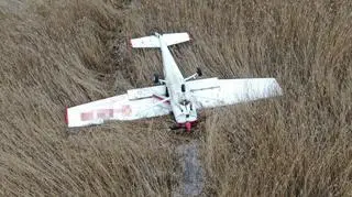 Samolot Cessna 150 spadł w rejonie ulicy Kadetów