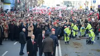 Nietypowa sytuacja na marszu "Razem dla Niepodległej"