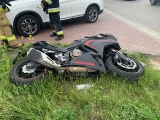 Wypadek z udziałem motocyklisty we Włochach