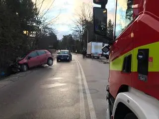 Wypadek w miejscowości Zalesie Górne