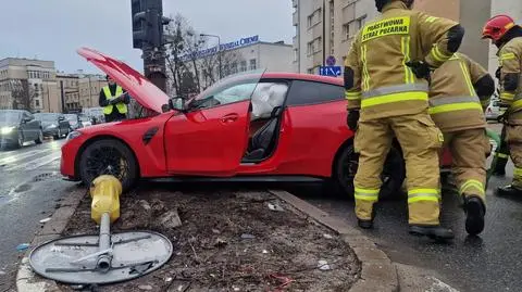 Zderzenie taksówki i auta osobowego na Ochocie