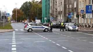 Policja zablokowała ulicę Grójecką