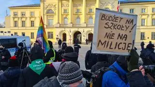 Protest pod hasłem "Dość przemocy policji"