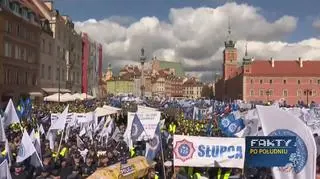 Policjanci protestowali w Warszawie