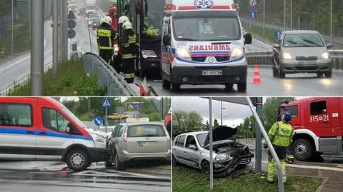 Zła pogoda, wysyp wypadków i kolizji. Są ranni