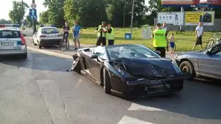 Kolizja lamborghini