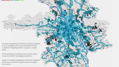 Nowa mapa z ZTM: 400 metrów do przystanku