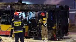 Pożar autobusu na Globusowej