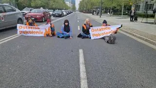 Protest aktywistów w centrum