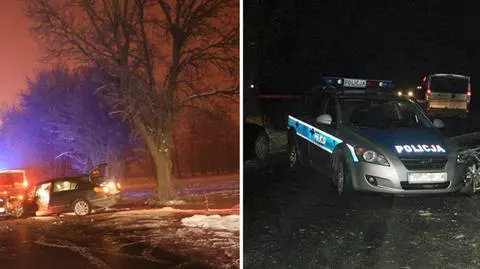 Uciekał przed policją, wjechał w radiowóz