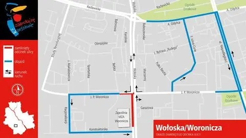 Zamkną Woronicza, otworzą Wołoską. Drogowe roszady na Mokotowie