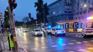 Zderzenie tramwaju z motocyklem