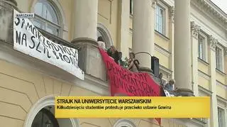 Protest na Uniwersytecie Warszawskim
