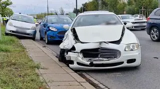 Pościg za maserati skończył się na Modlińskiej