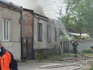 Pożar przy ulicy św. Cecylii