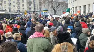 Protest przeciwników mostu Krasińskiego