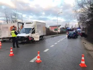 Wypadek w miejscowości Zalesie Górne