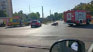 Wypadek z udziałem motocyklisty 