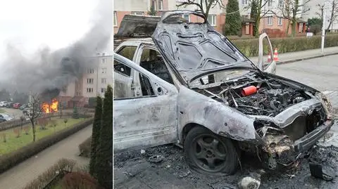 Pożar samochodu na Mokotowie. "Citroen doszczętnie spłonął"