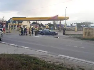 Pożar silnika w porsche