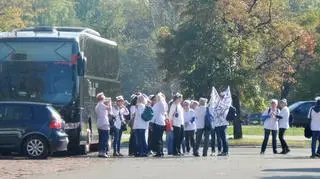 Protest pielęgniarek w Warszawie