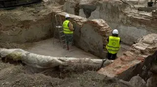 Prace archeologiczne na terenie dawnego Pałacu Brühla