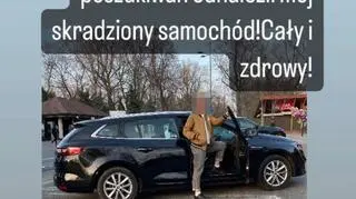 Podziękowania właścicielki auta w mediach społecznościowych 