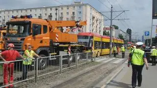 W wyniku wypadku tramwaj linii 9 wykolelił się