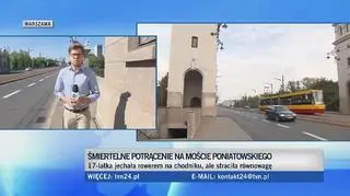 Policja o wypadku na moście Poniatowskiego