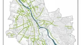 Mapa Zielonych ulic Warszawy