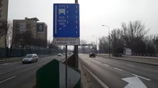 Buspas na Wale Miedzeszyńskim