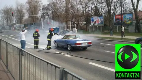 "Zapalił się piękny mercedes cabrio"