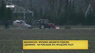 Wypadek samolotu podczas lądowania 