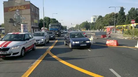 Zamknęli część Puławskiej. Do centrum objazdem