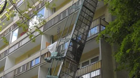 Zerwała się platforma z robotnikami